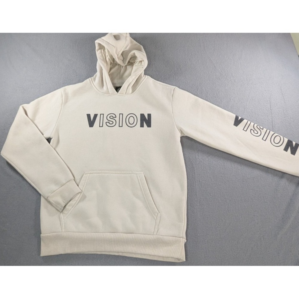 Chrome Edge CR24 Boys Vision Against All Odds Bear Hoodie Size 14-16 Beige Tan - Picture 2 of 14